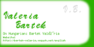 valeria bartek business card